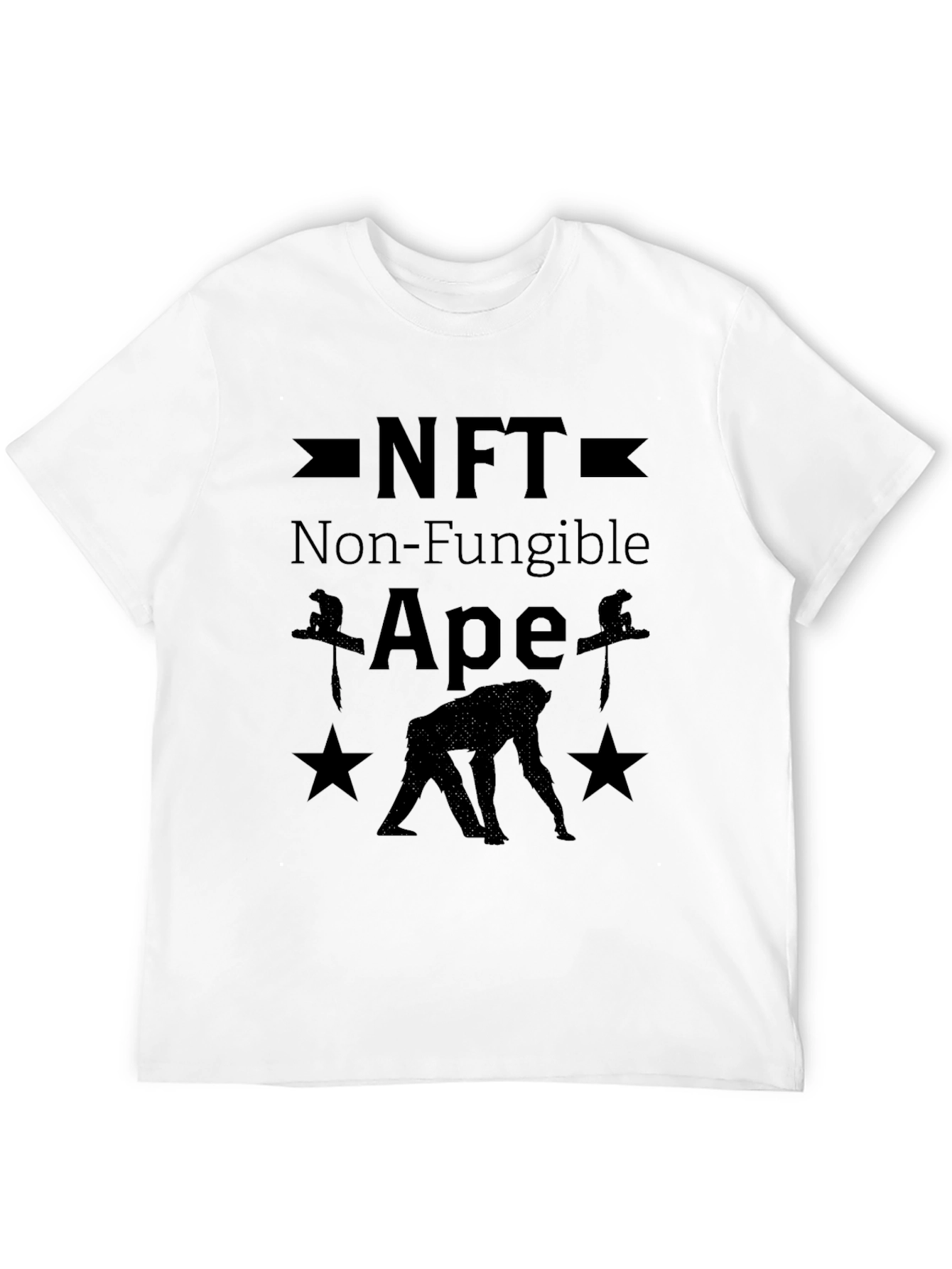 NFT Non-Fungible Ape Black T-Shirt
