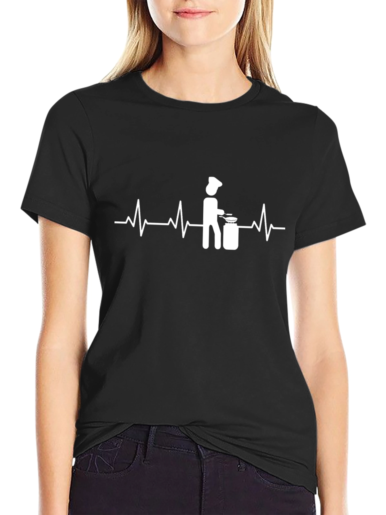 Chefs Heartbeat Graphic Tee - Black