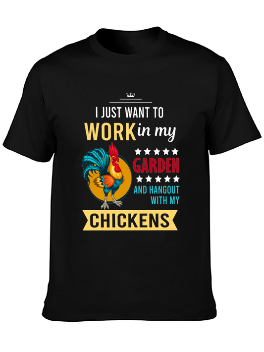 Gardening Chicken T-Shirt - Work in My Garden