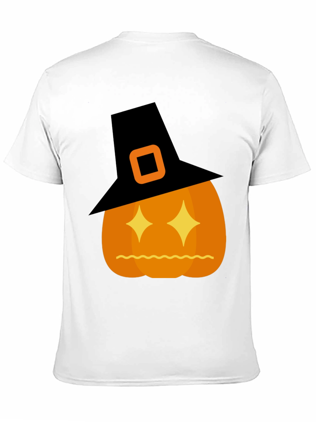 Halloween Pumpkin Witch Hat Graphic T-Shirt