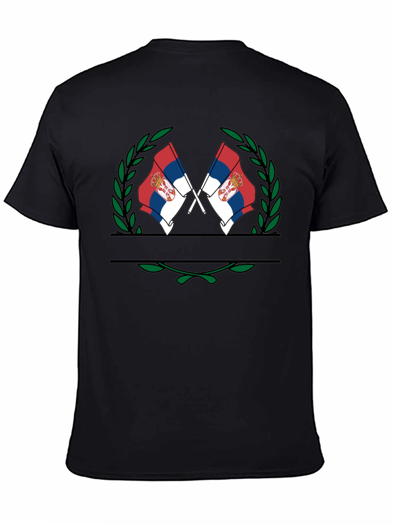 Serbian Flag Laurel Wreath T-Shirt