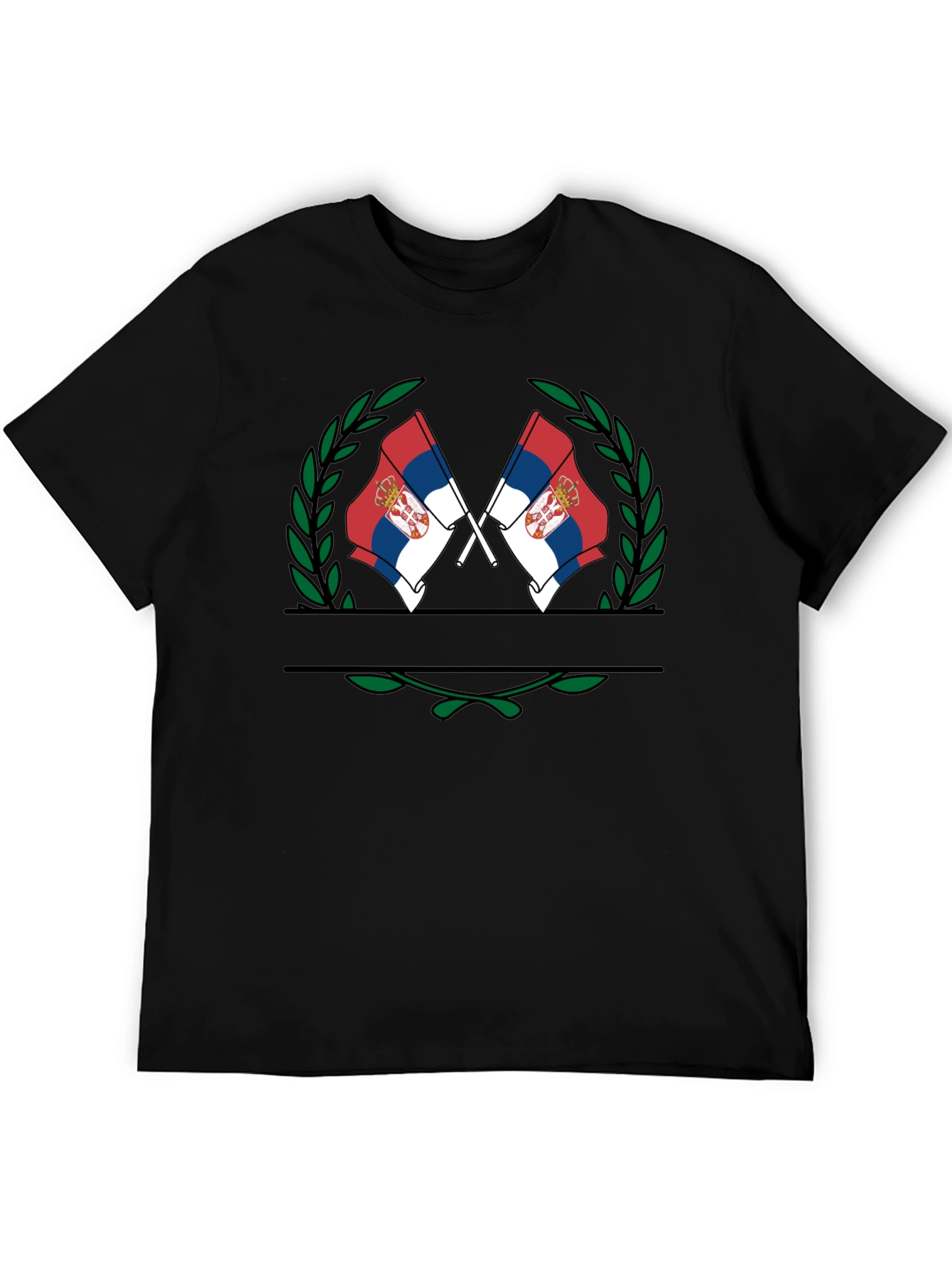 Serbian Flag Laurel Wreath T-Shirt
