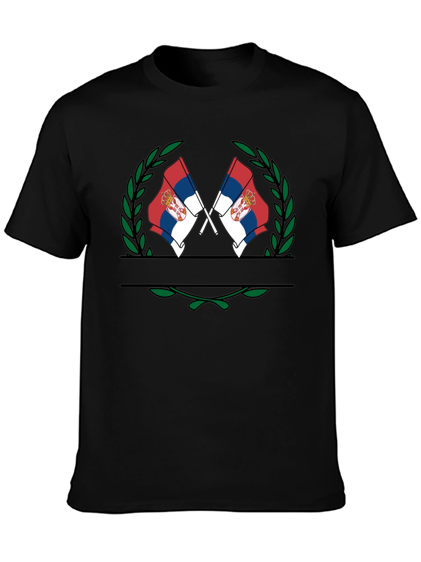 Serbian Flag Laurel Wreath T-Shirt