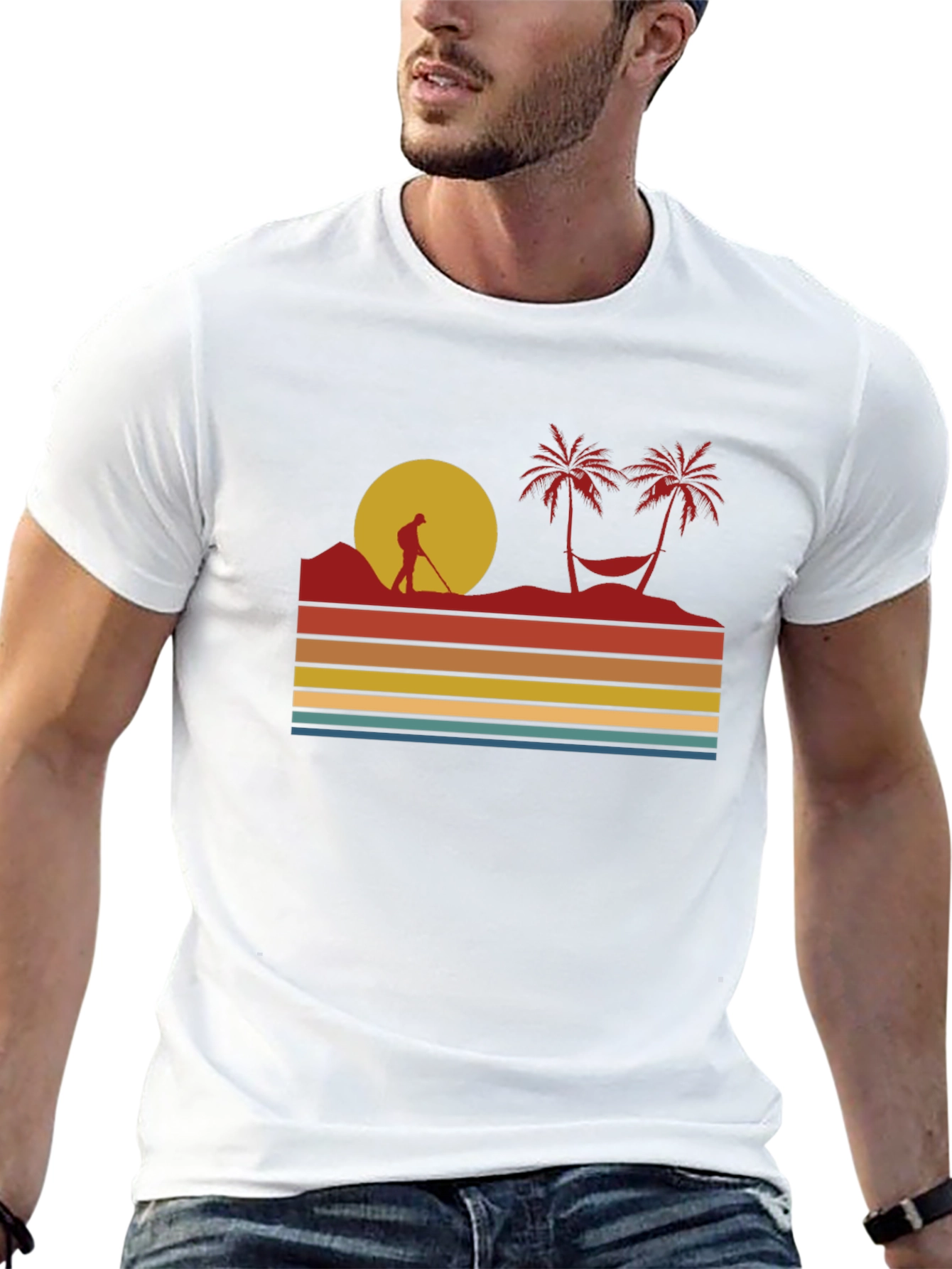 Retro Beach Sunset T-Shirt