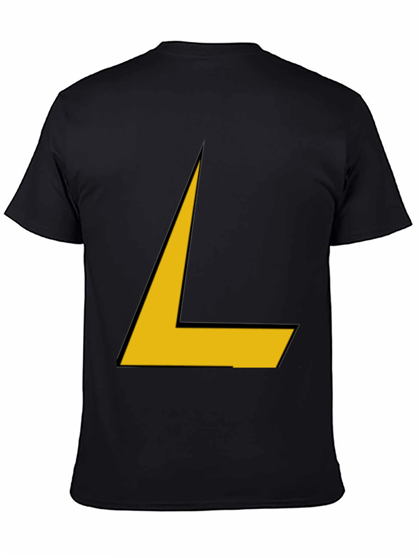 Geometric L Shape Graphic Tee - Bold Black Shirt