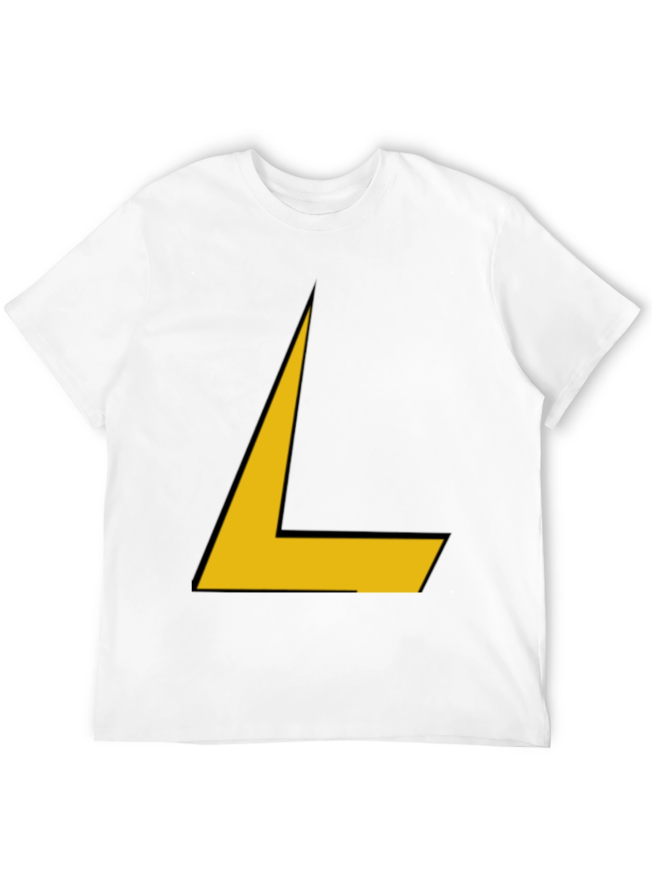 Geometric L Shape Graphic Tee - Bold Black Shirt