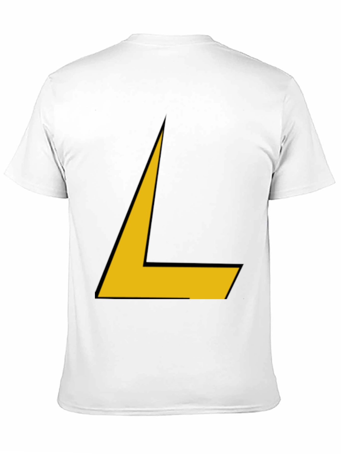 Geometric L Shape Graphic Tee - Bold Black Shirt