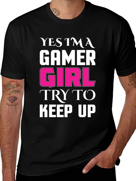 Gamer Girl T-Shirt - Black Tee with Bold Statement