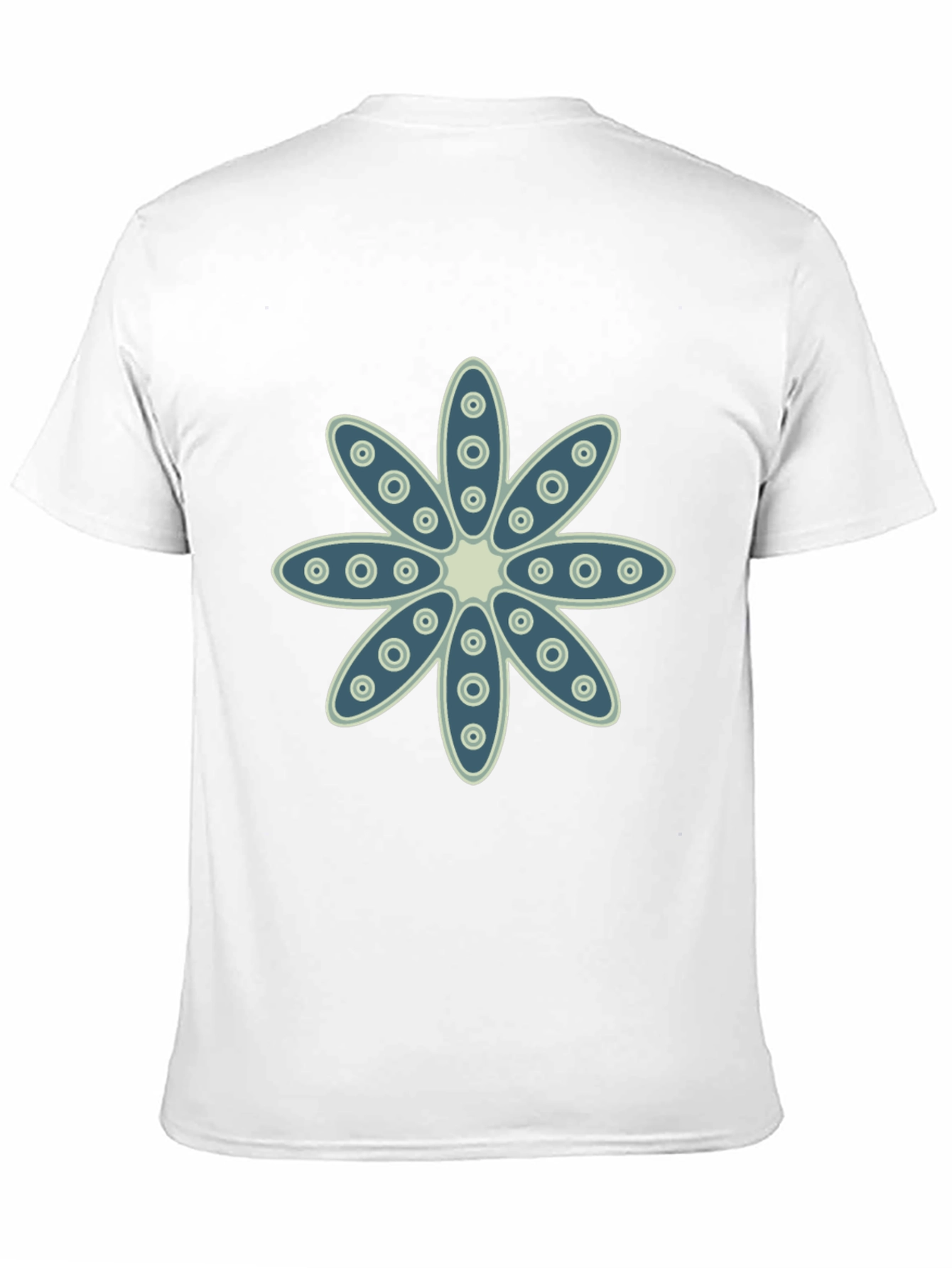 Floral Print Crew Neck Black T-Shirt