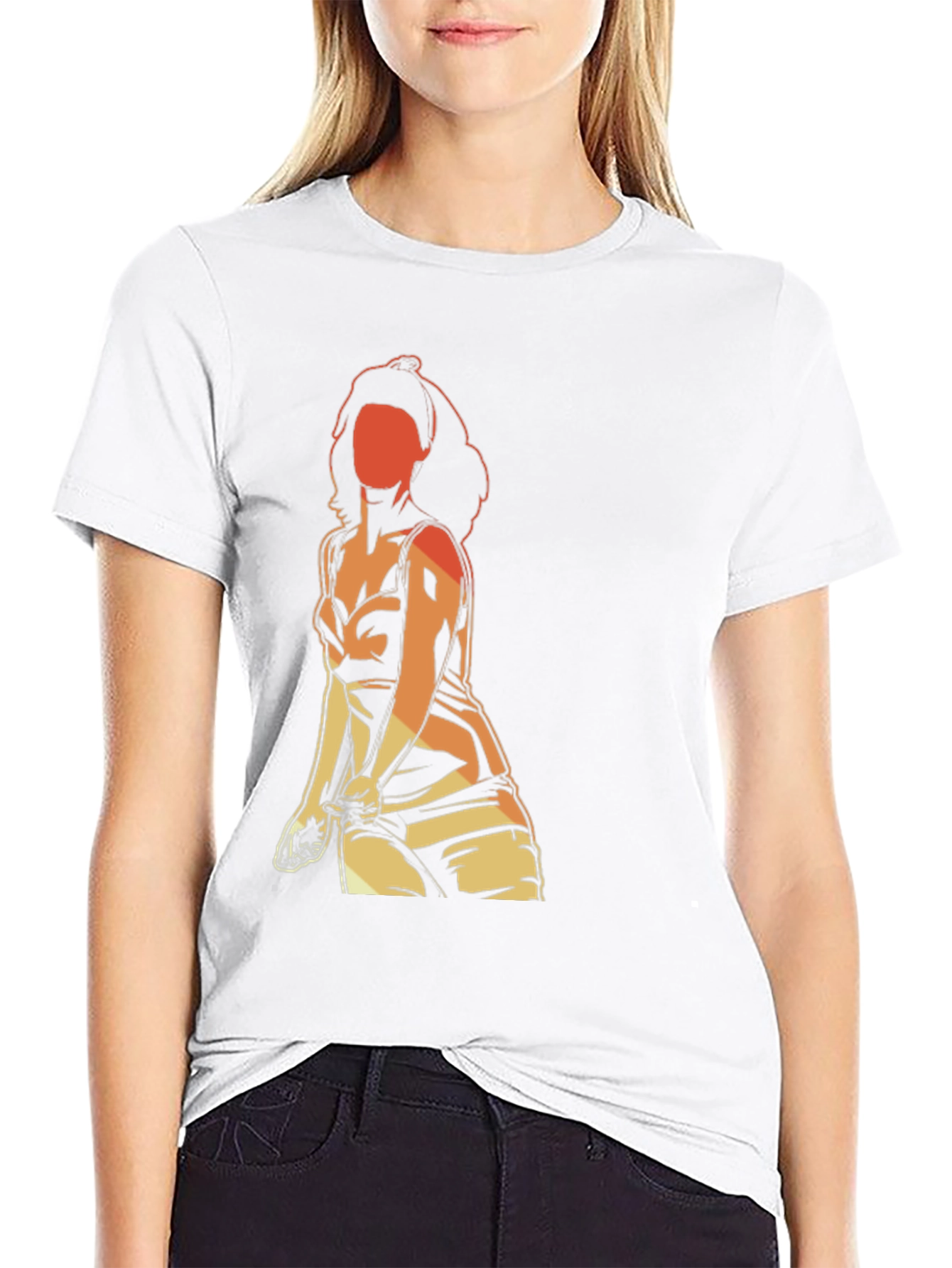 Retro Graphic T-Shirt - Woman Silhouette