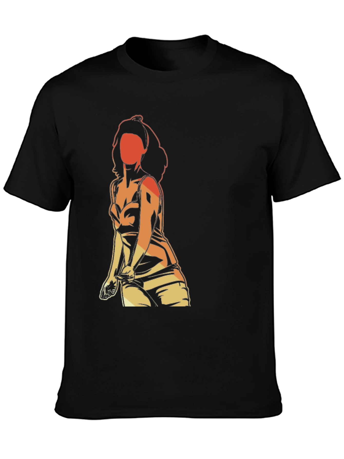 Retro Graphic T-Shirt - Woman Silhouette