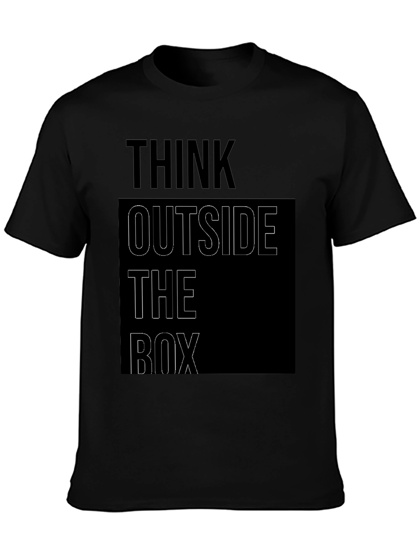 Think Outside the Box Graphic Tee - Black