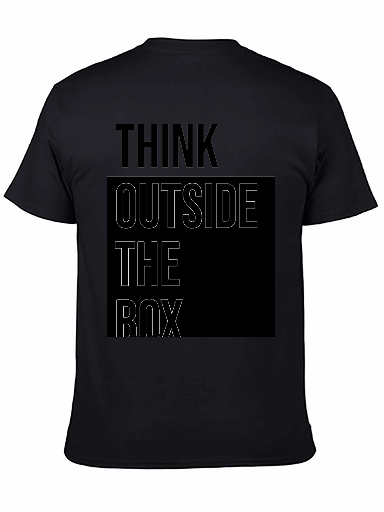 Think Outside the Box Graphic Tee - Black