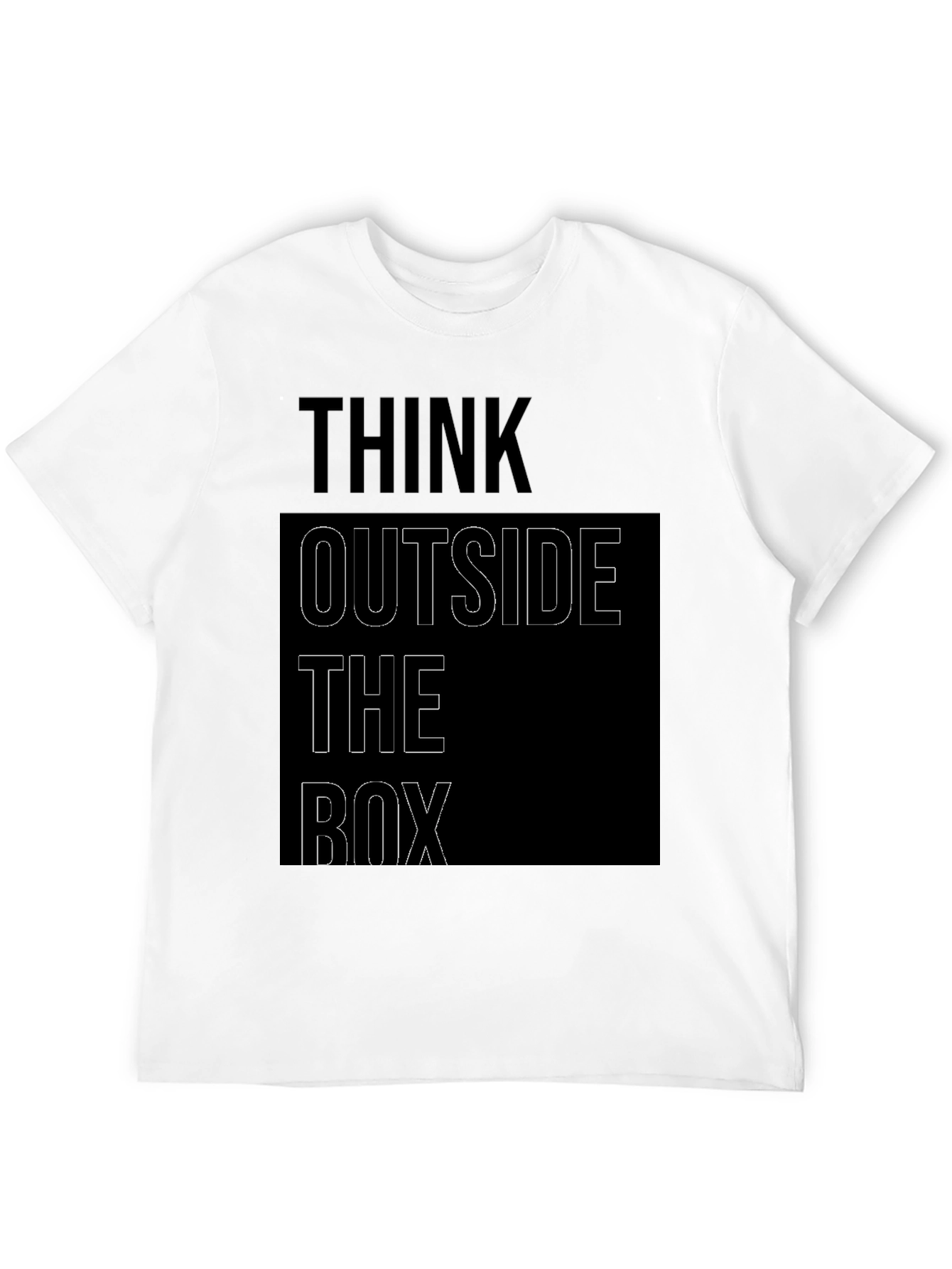 Think Outside the Box Graphic Tee - Black