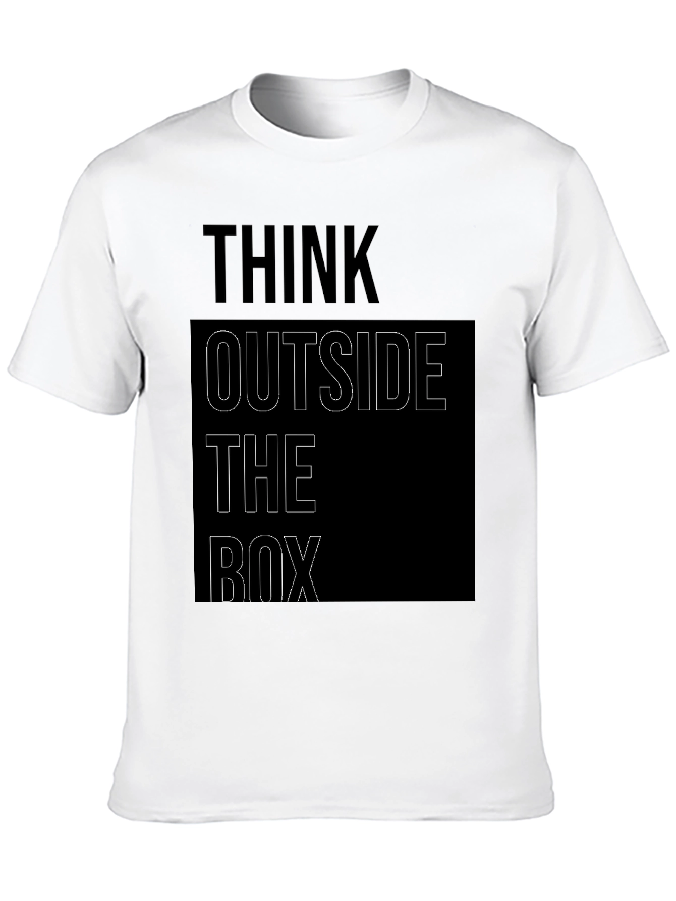 Think Outside the Box Graphic Tee - Black
