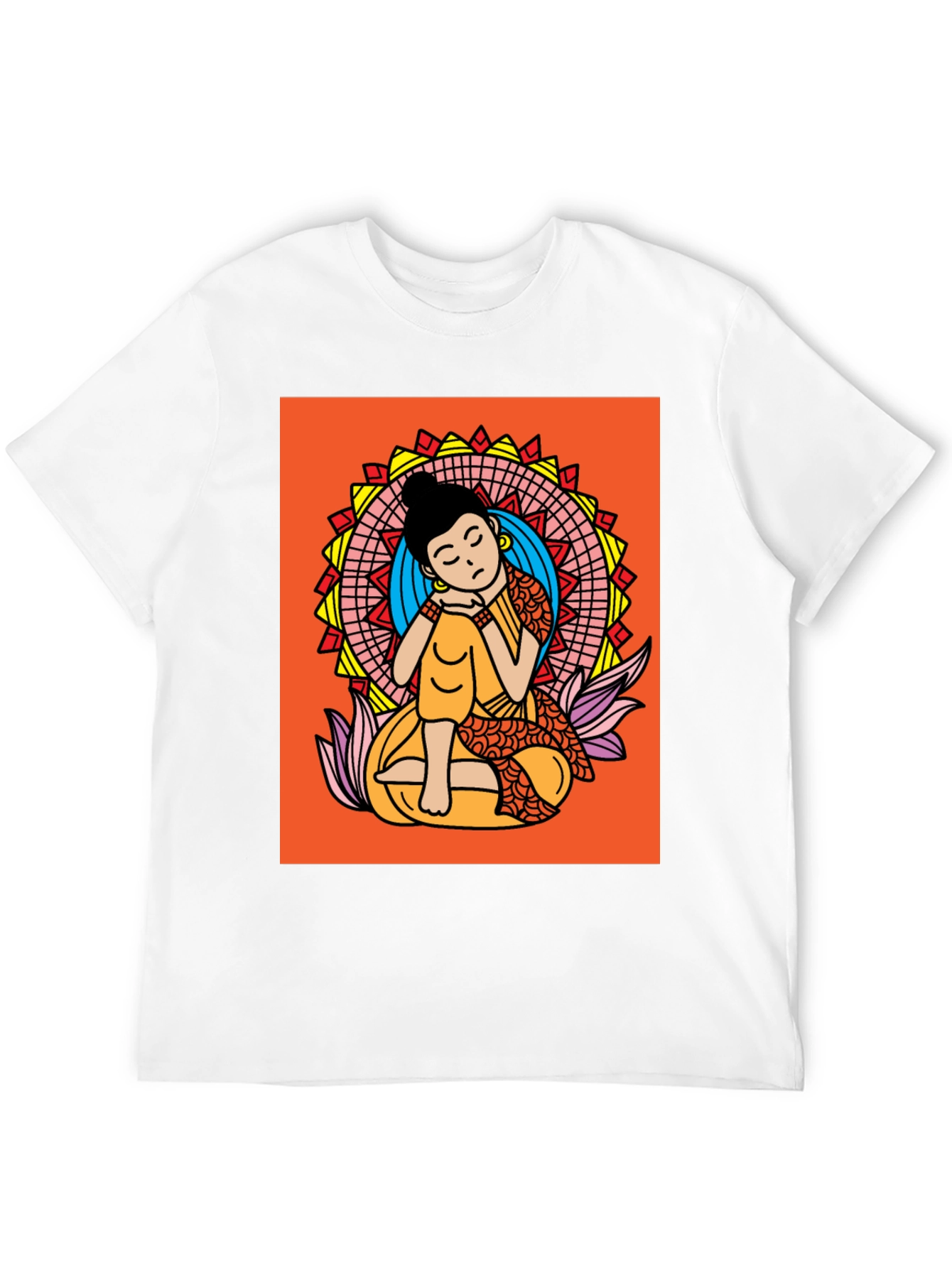 Meditating Buddha Graphic Tee - Relaxed Fit