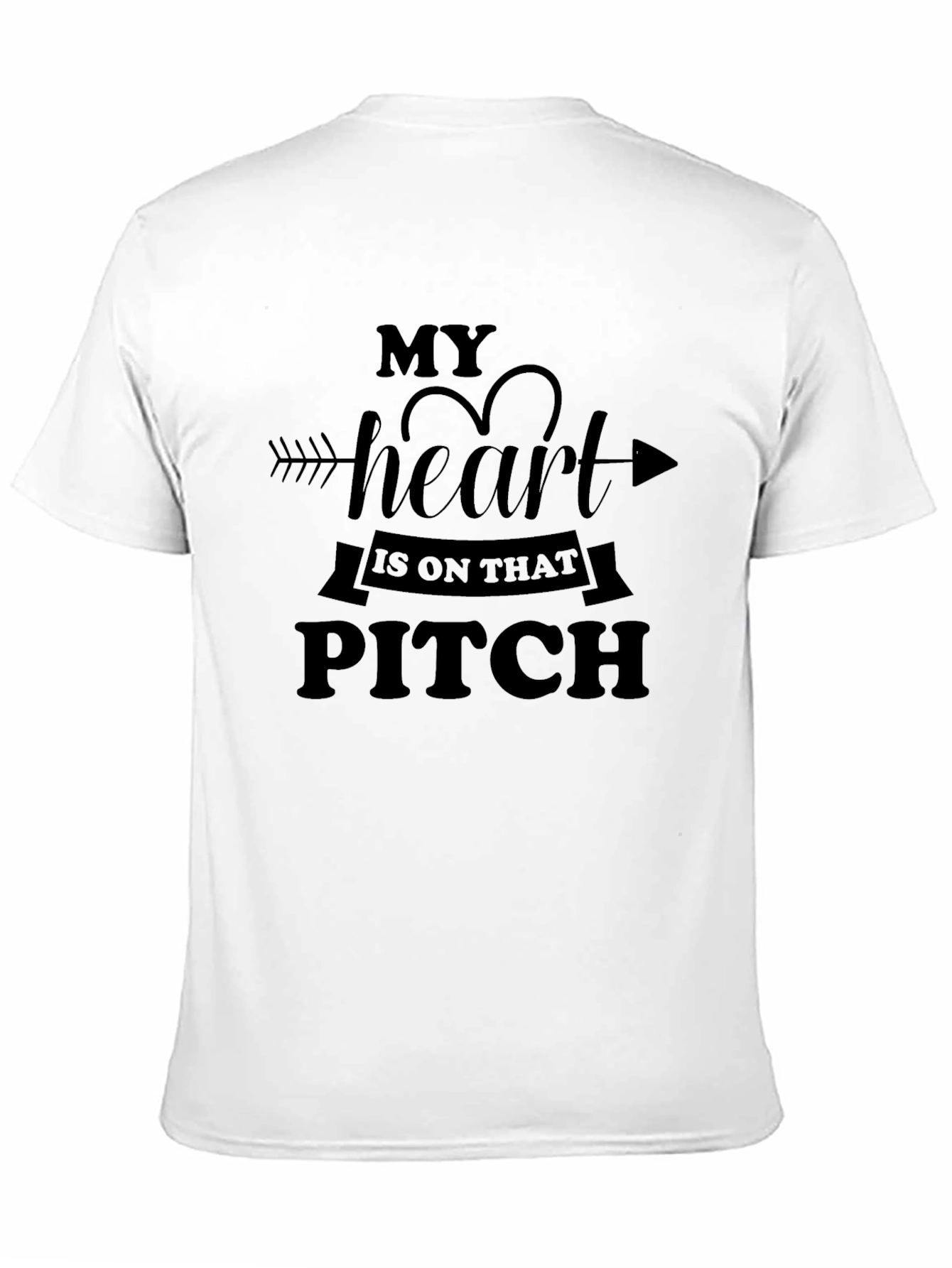 My Heart is on That Pitch T-Shirt - Black