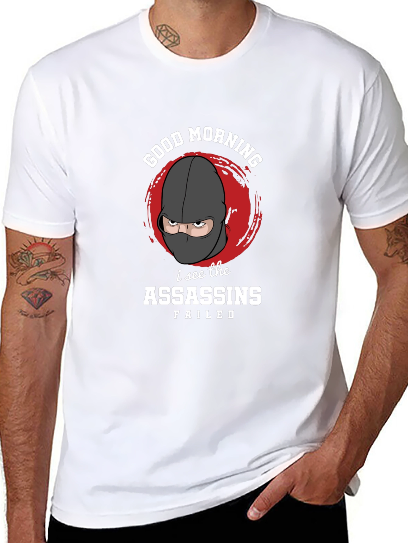 Good Morning Assassins Failed Graphic T-Shirt