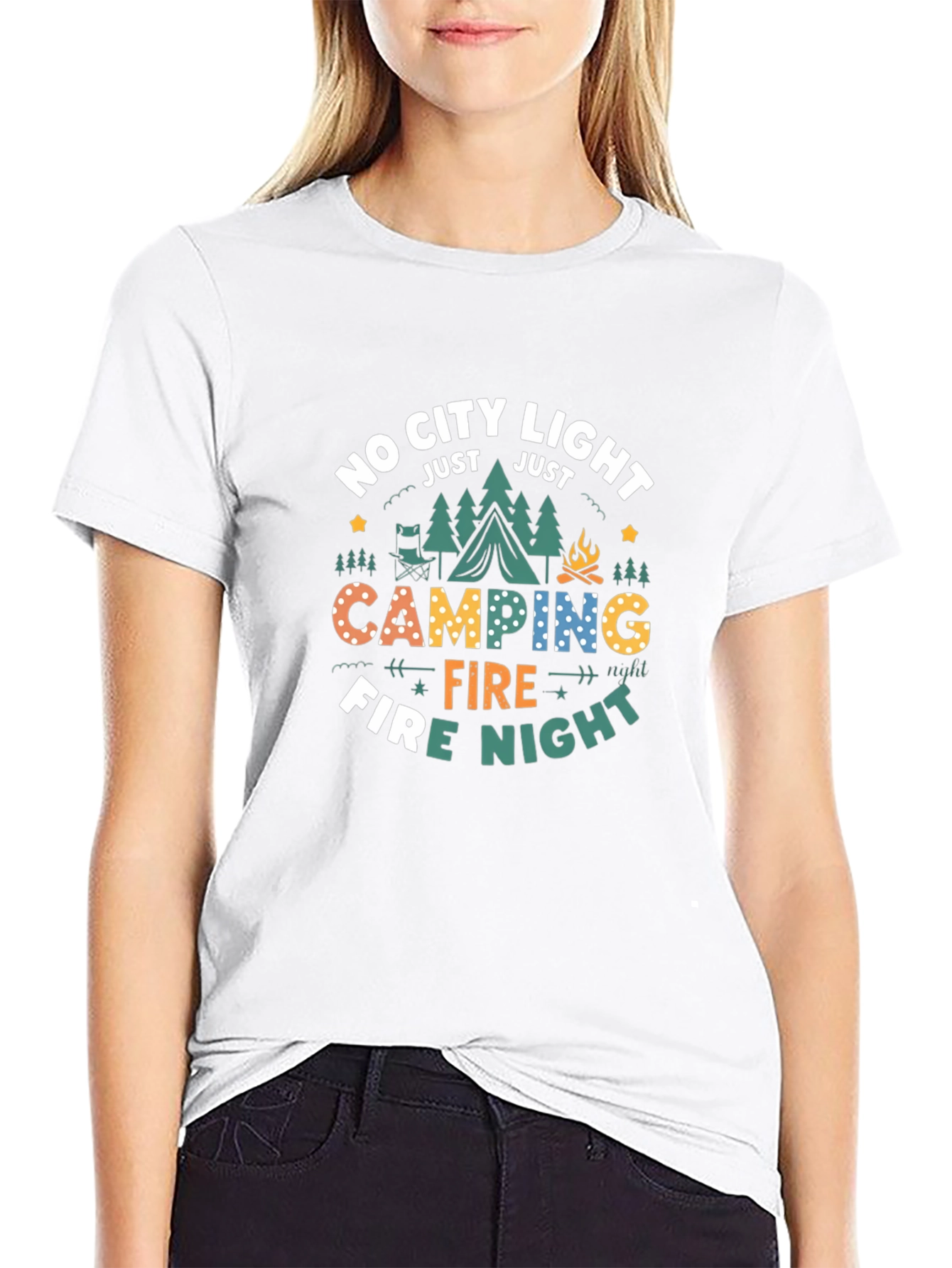 Camping Fire Night Graphic Tee
