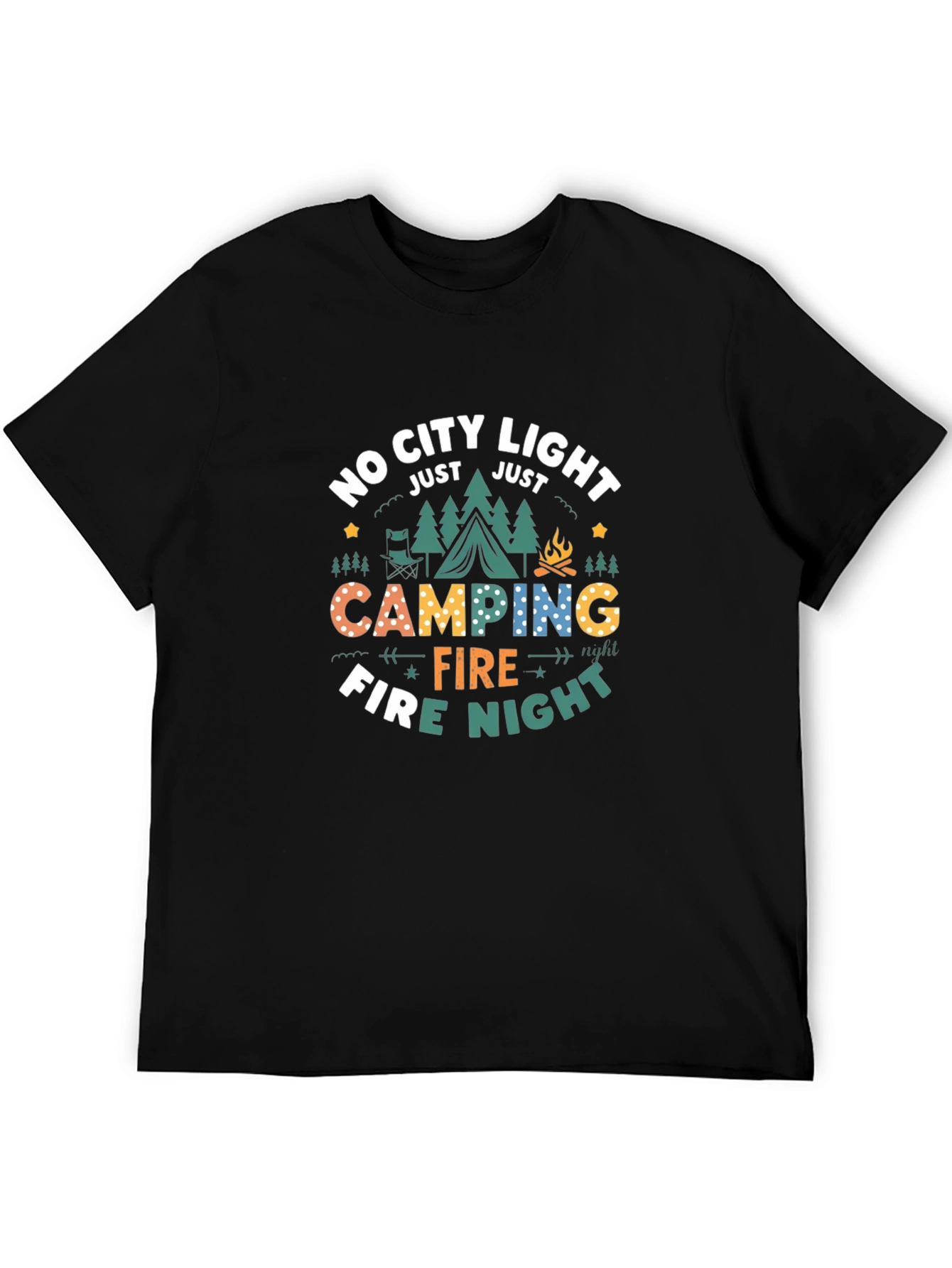 Camping Fire Night Graphic Tee