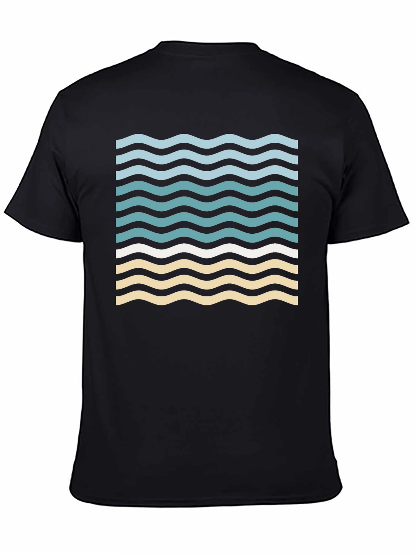 Wavy Graphic Tee - Beach Vibes Shirt