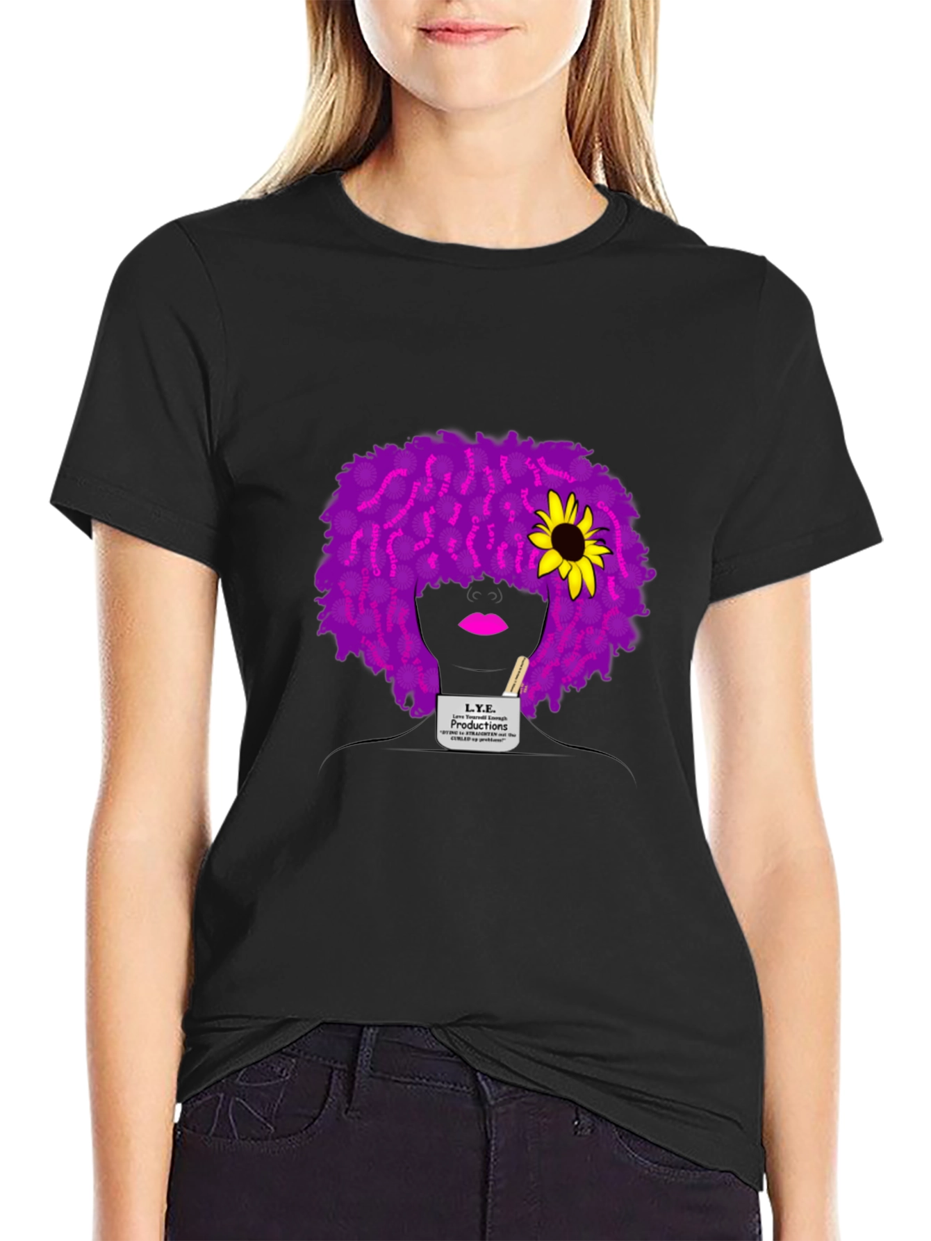 L.Y.E. Productions Black Graphic Tee