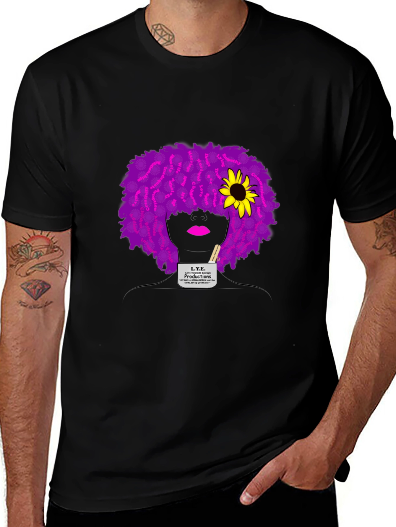L.Y.E. Productions Black Graphic Tee