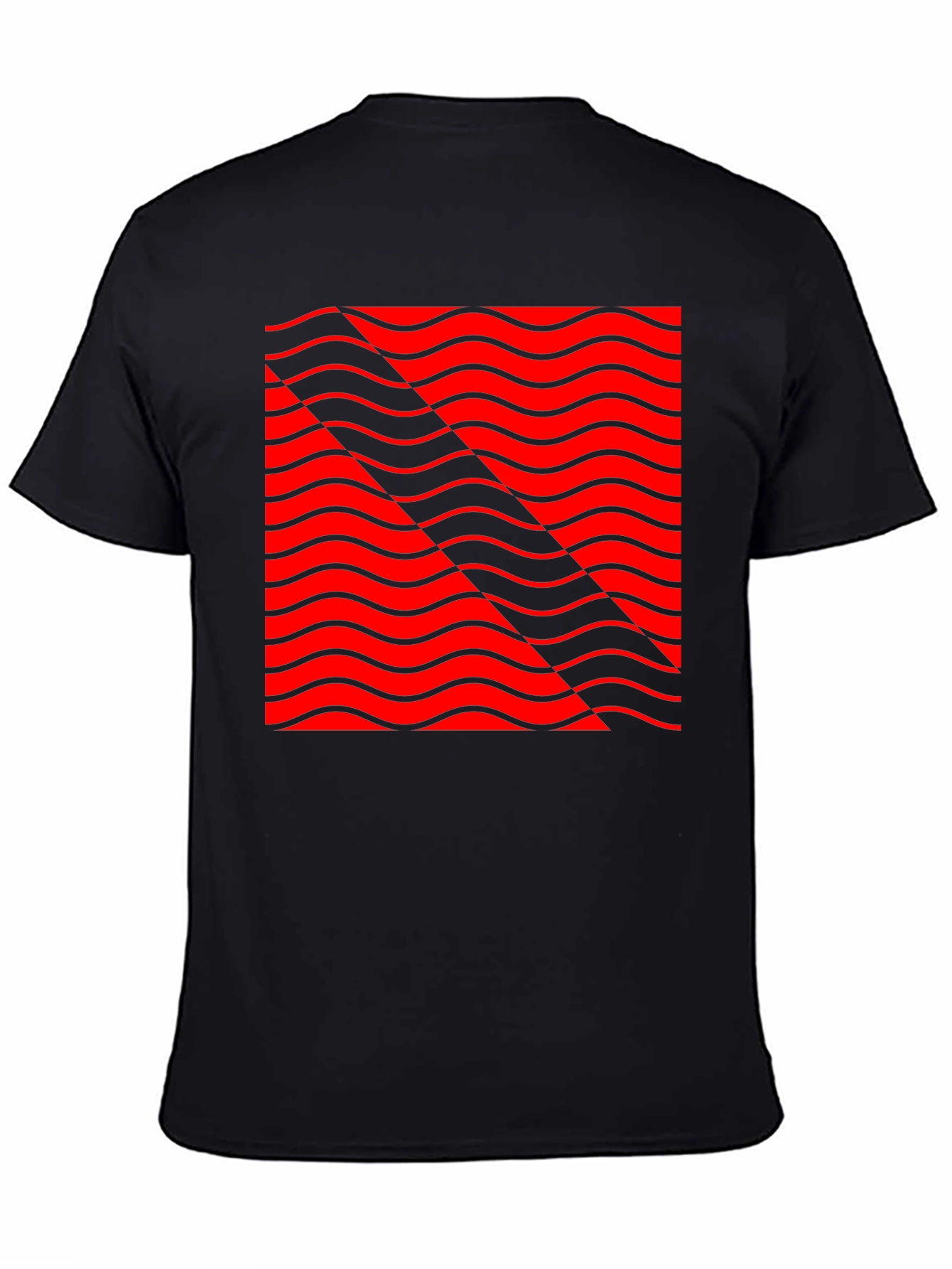 Abstract Wave Pattern Graphic T-Shirt