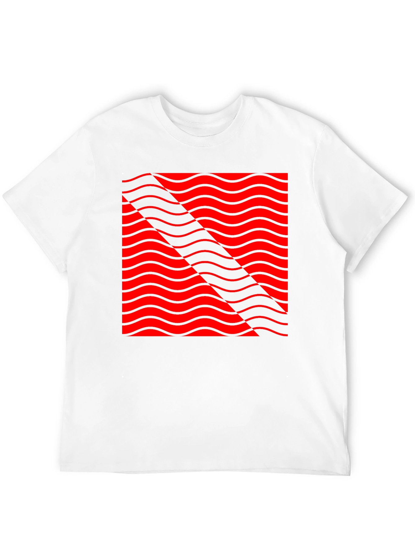 Abstract Wave Pattern Graphic T-Shirt
