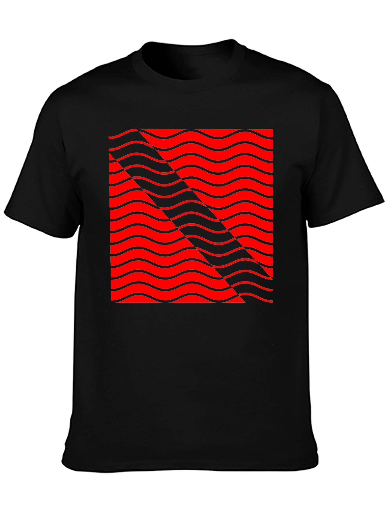 Abstract Wave Pattern Graphic T-Shirt