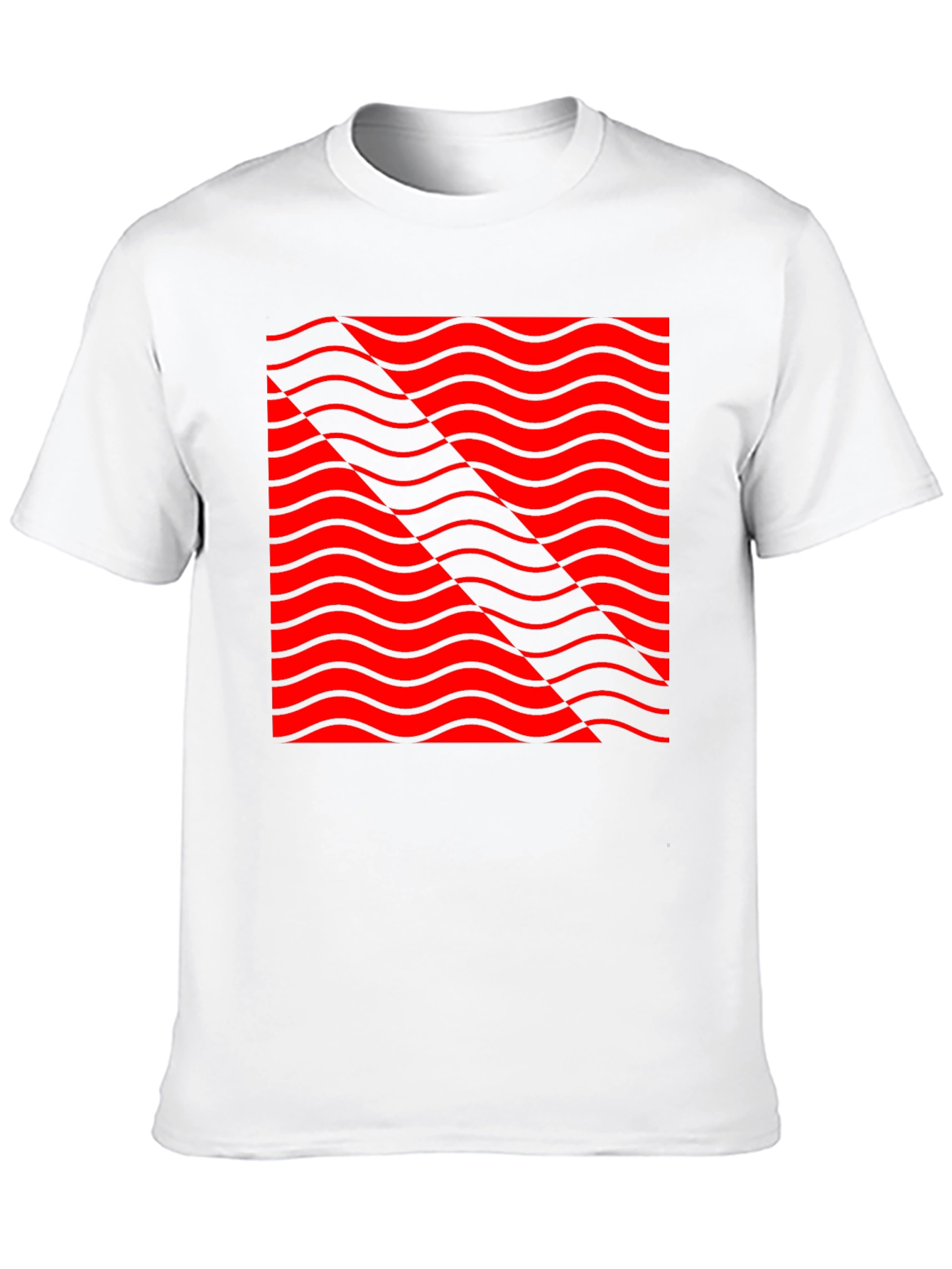 Abstract Wave Pattern Graphic T-Shirt