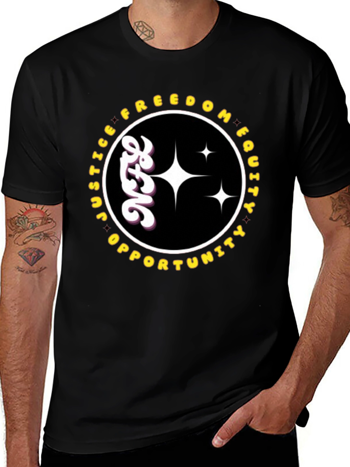 Justice Freedom Equality Opportunity Graphic T-Shirt