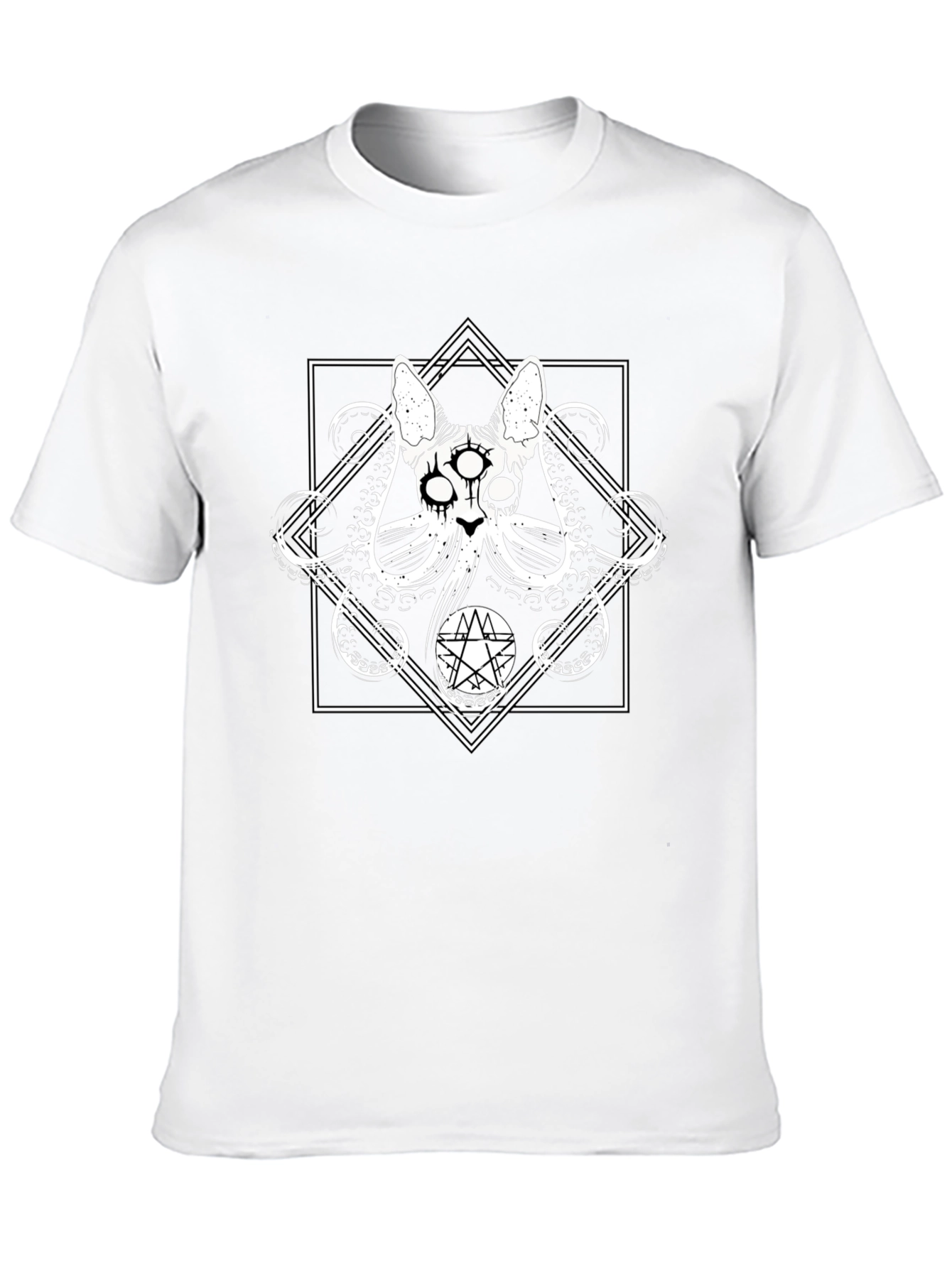 Occult Cat T-Shirt - Black Graphic Tee