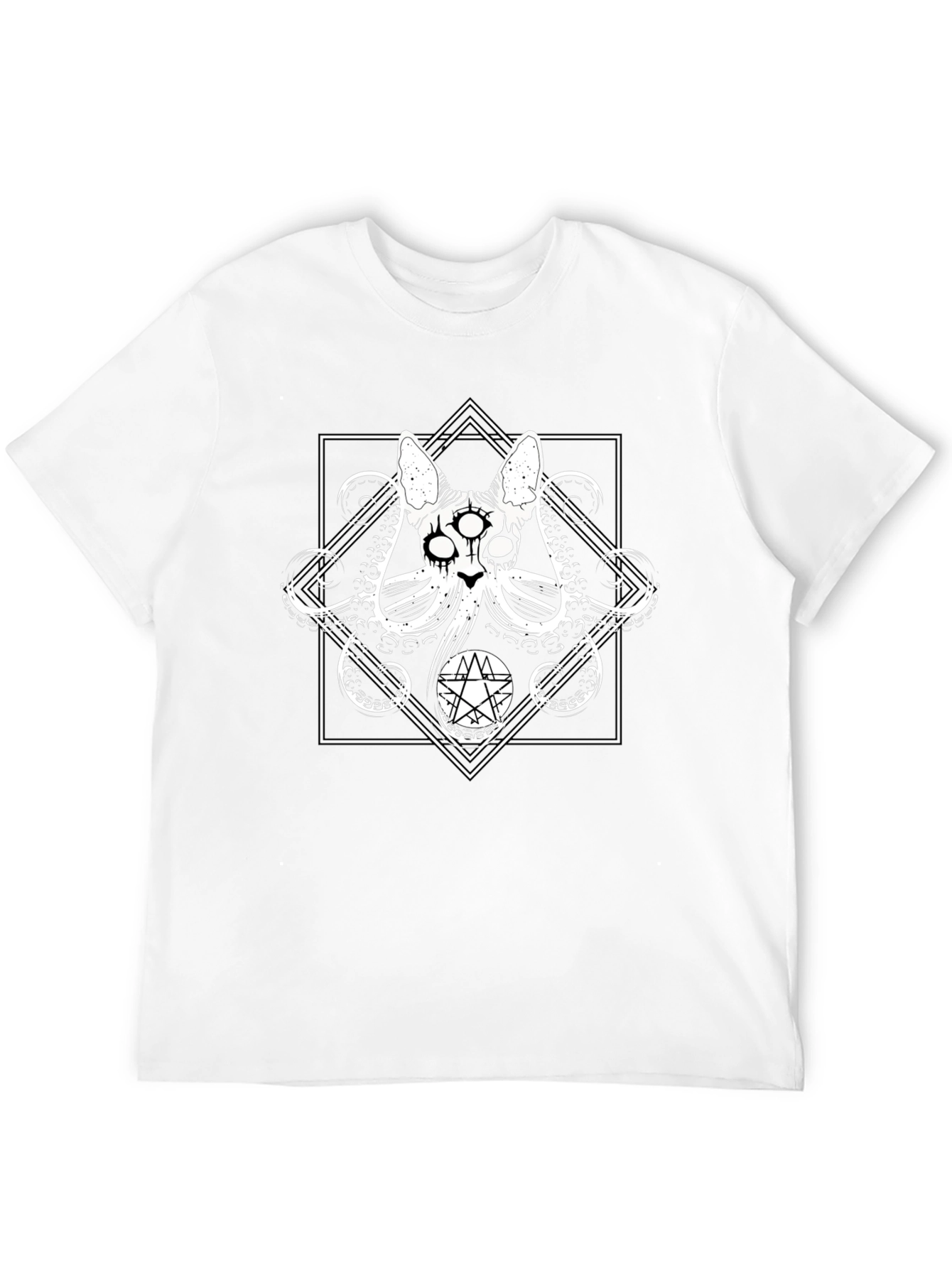 Occult Cat T-Shirt - Black Graphic Tee