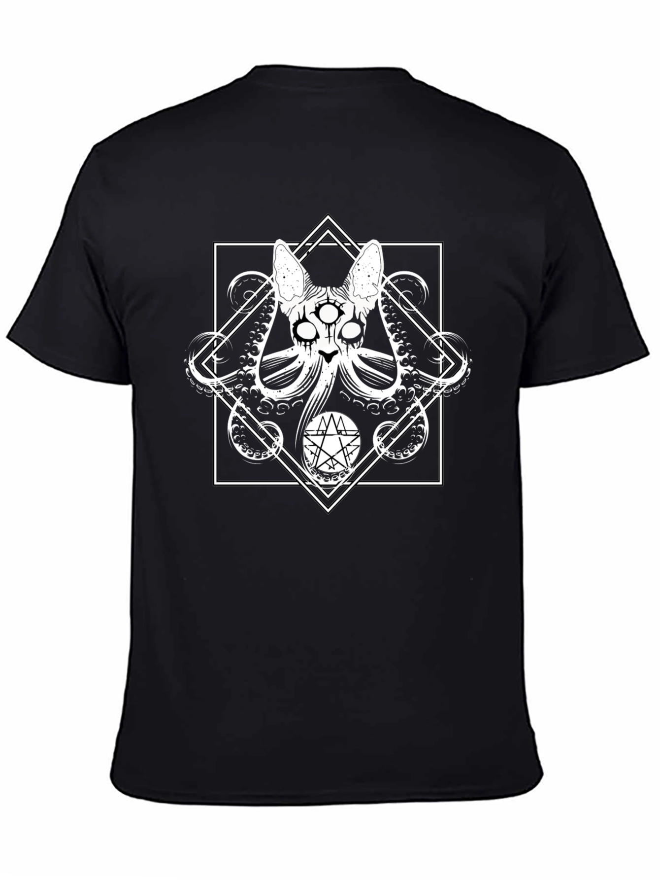 Occult Cat T-Shirt - Black Graphic Tee