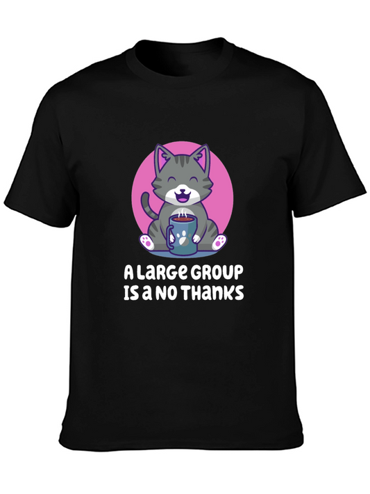 Cute Cat Coffee T-Shirt - Introvert Tee