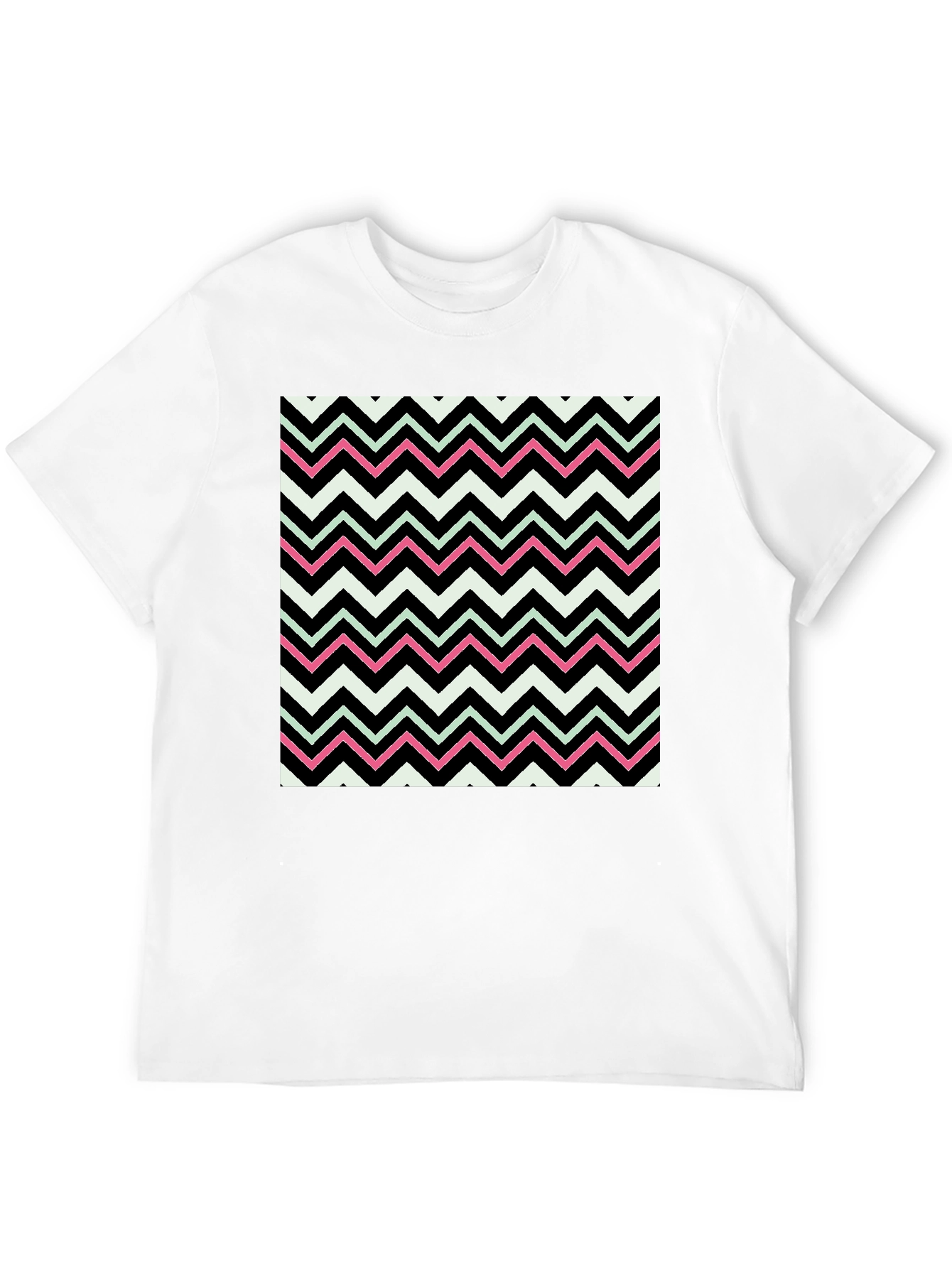 Zigzag Pattern T-Shirt - Modern Graphic Tee