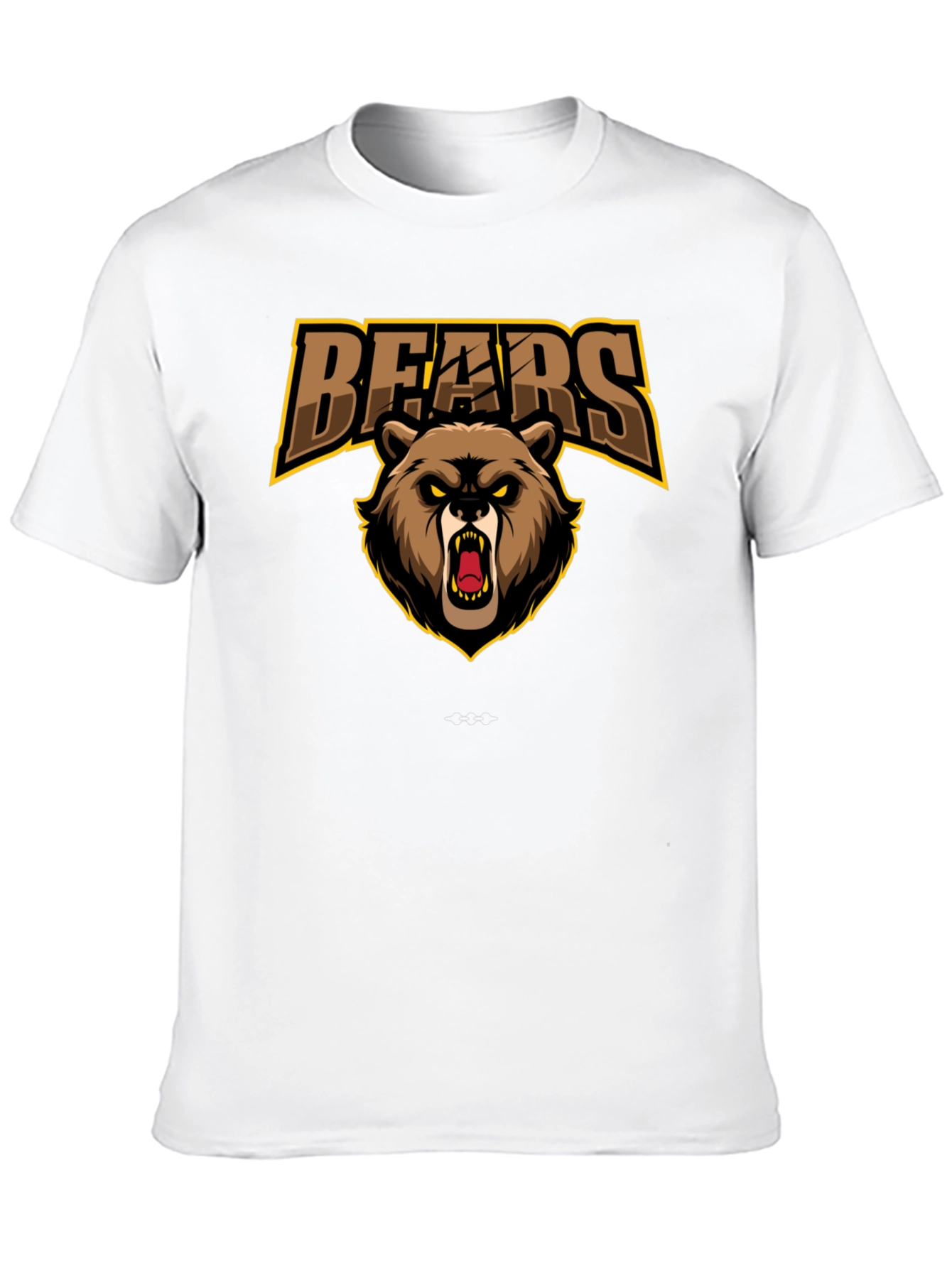 Mens Black Bears Graphic Print T-Shirt
