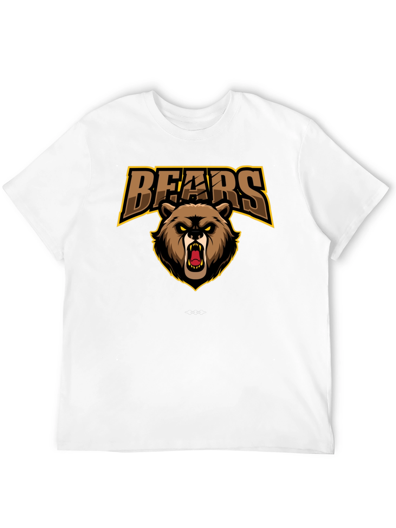 Mens Black Bears Graphic Print T-Shirt