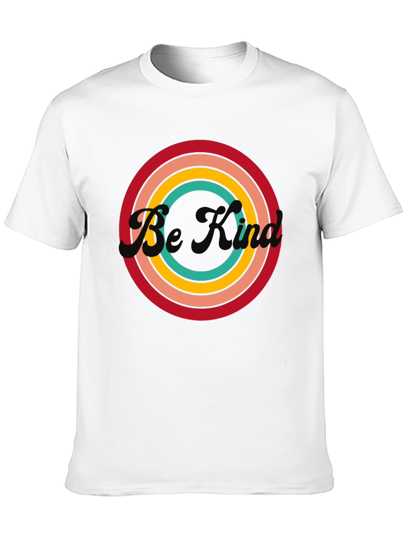 Be Kind Retro Circle Graphic Tee - Black