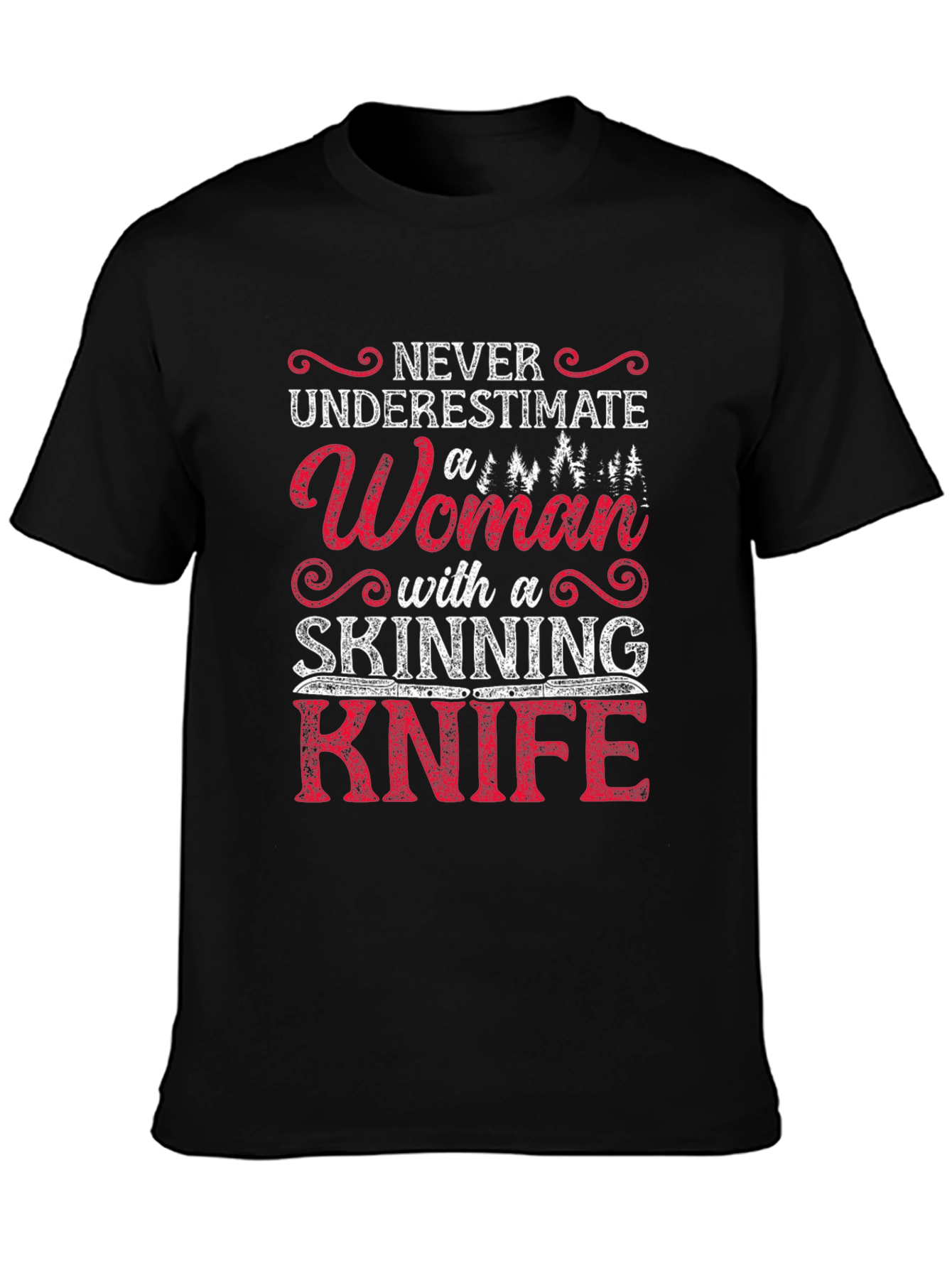 Woman with Skinning Knife T-Shirt