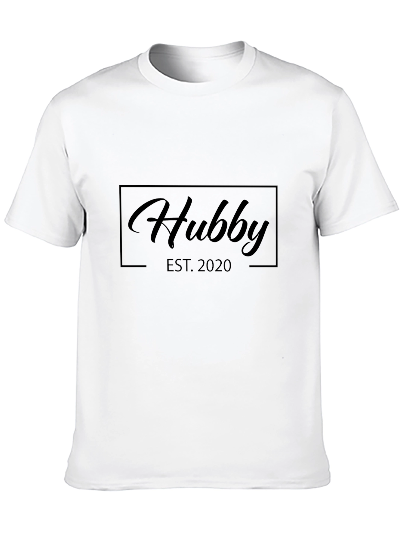 Hubby Est. 2020 Black T-Shirt