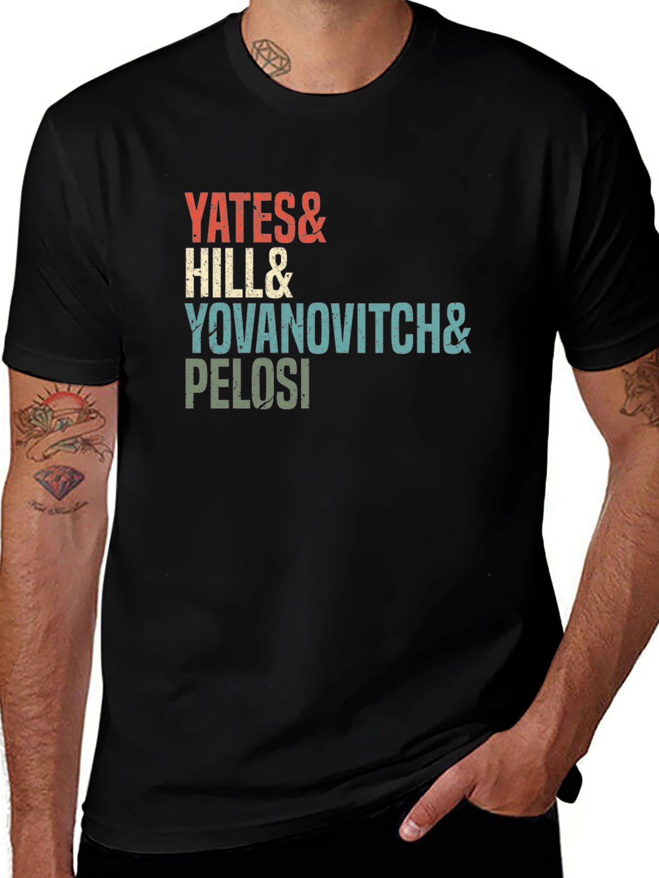 Yates Hill Yovanovitch Pelosi Retro Tee