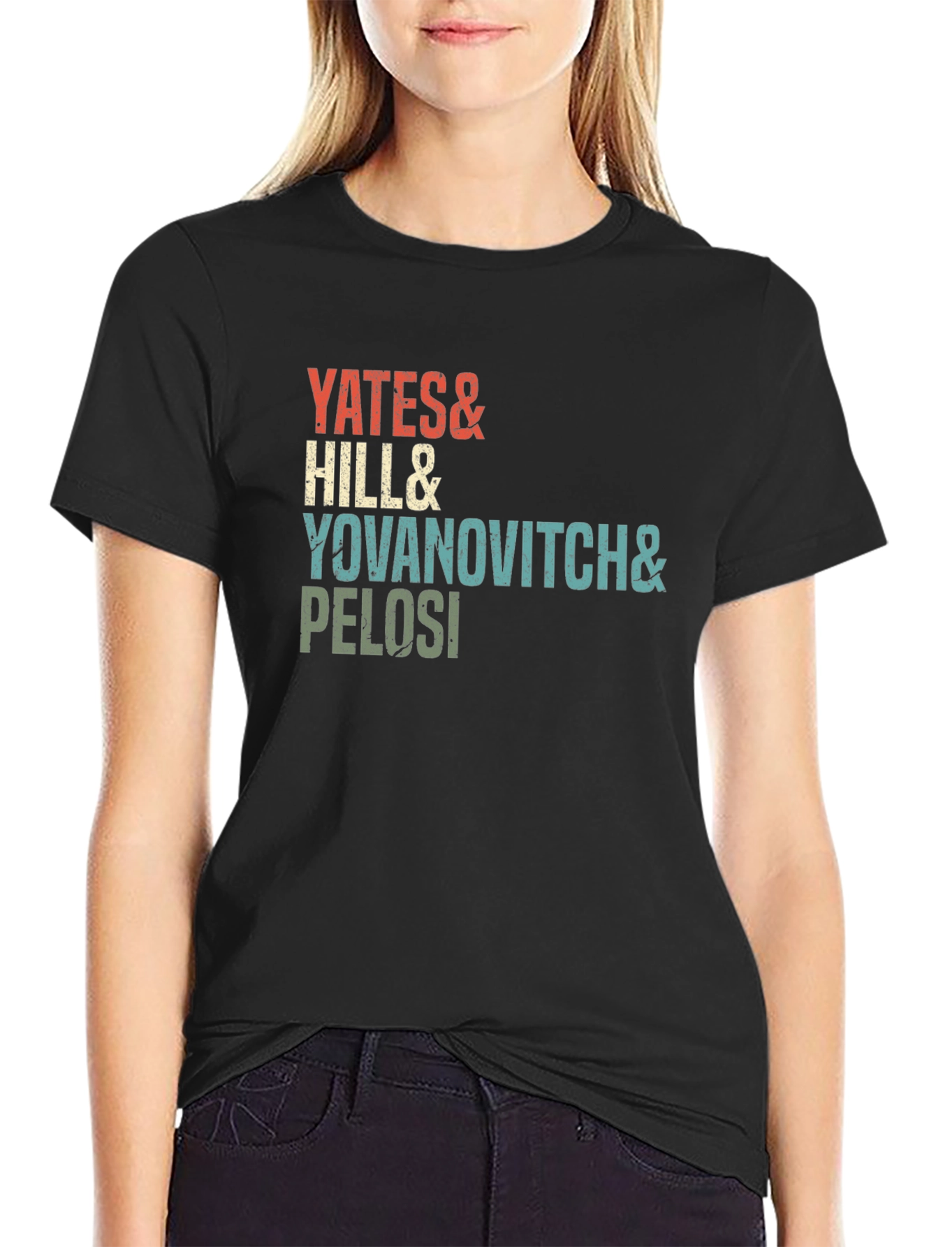 Yates Hill Yovanovitch Pelosi Retro Tee