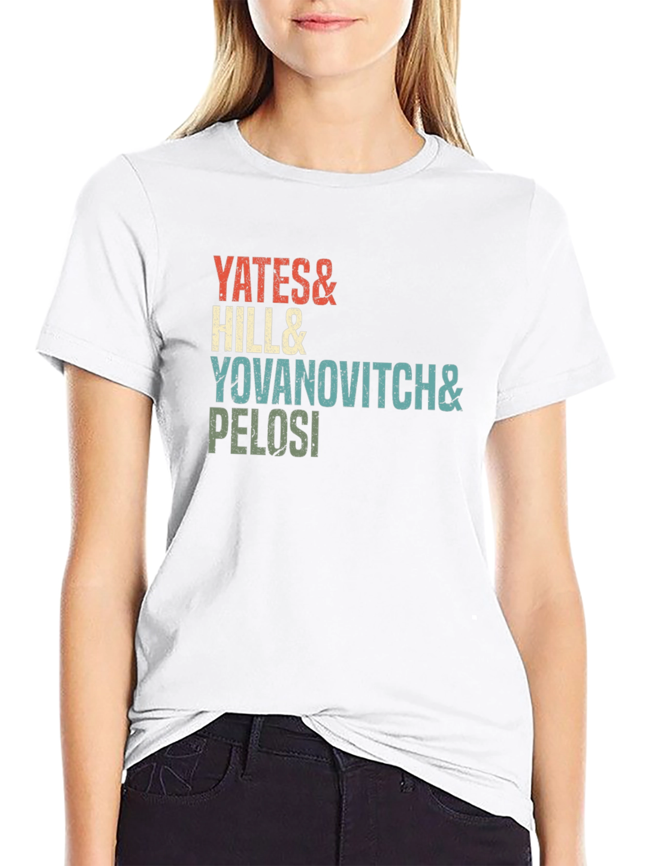 Yates Hill Yovanovitch Pelosi Retro Tee
