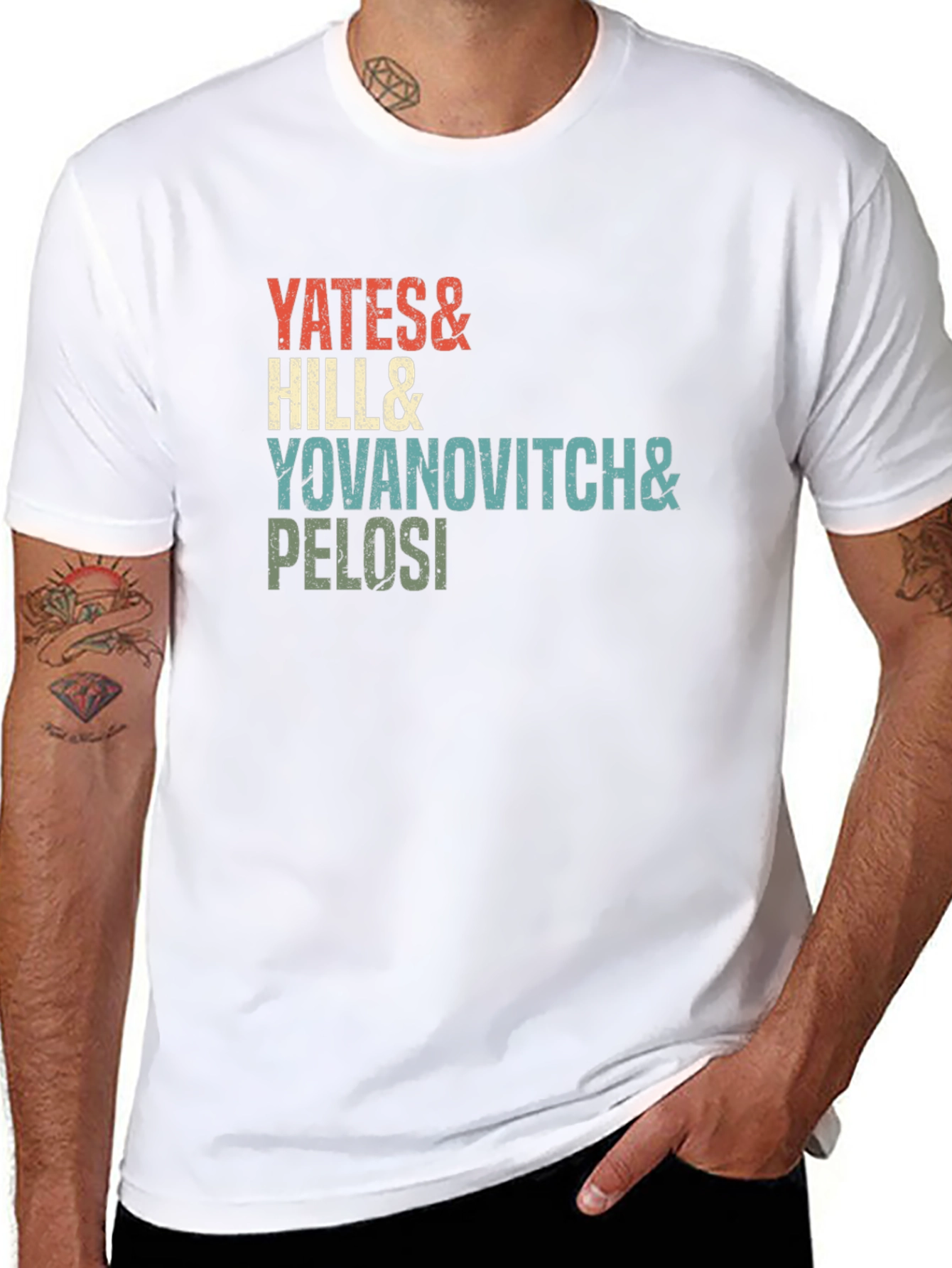 Yates Hill Yovanovitch Pelosi Retro Tee