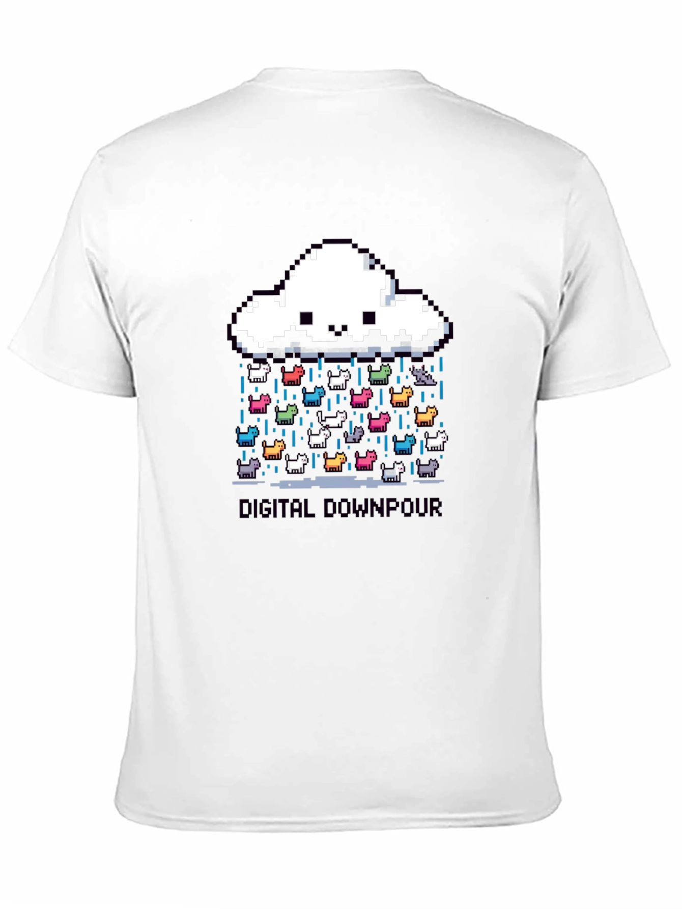 Digital Downpour Pixel Art T-Shirt