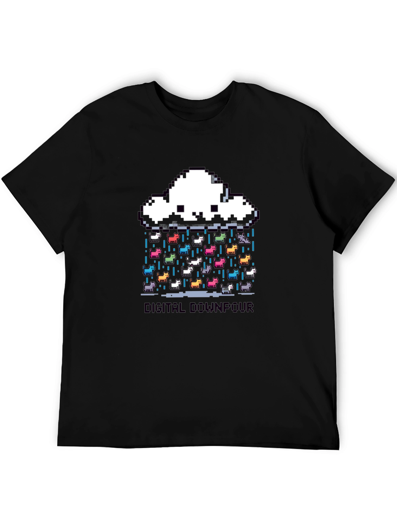 Digital Downpour Pixel Art T-Shirt