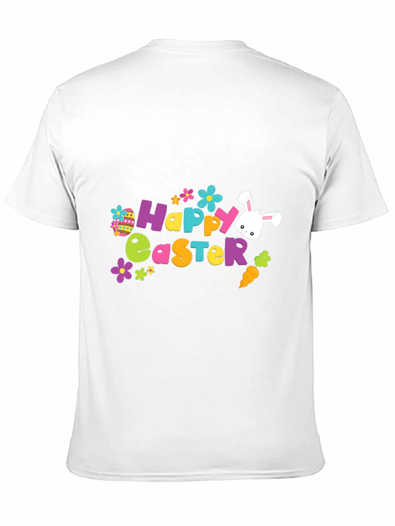 Happy Easter T-Shirt Bunny Egg Flower Graphic Tee