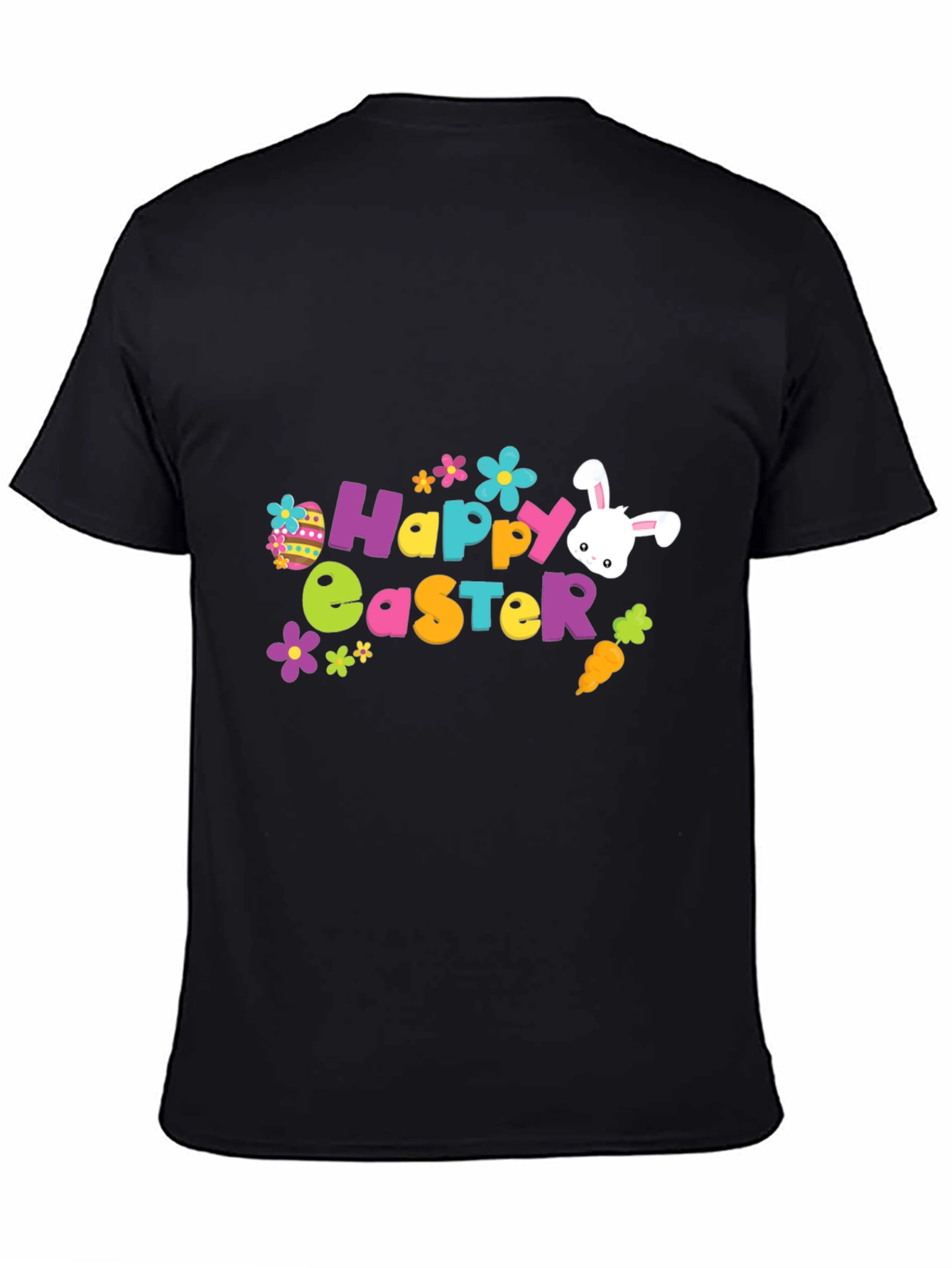 Happy Easter T-Shirt Bunny Egg Flower Graphic Tee